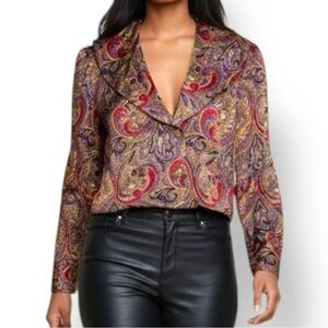 4/$20 Vintage Jessica Howard Paisley Cropped Blazer Jacket